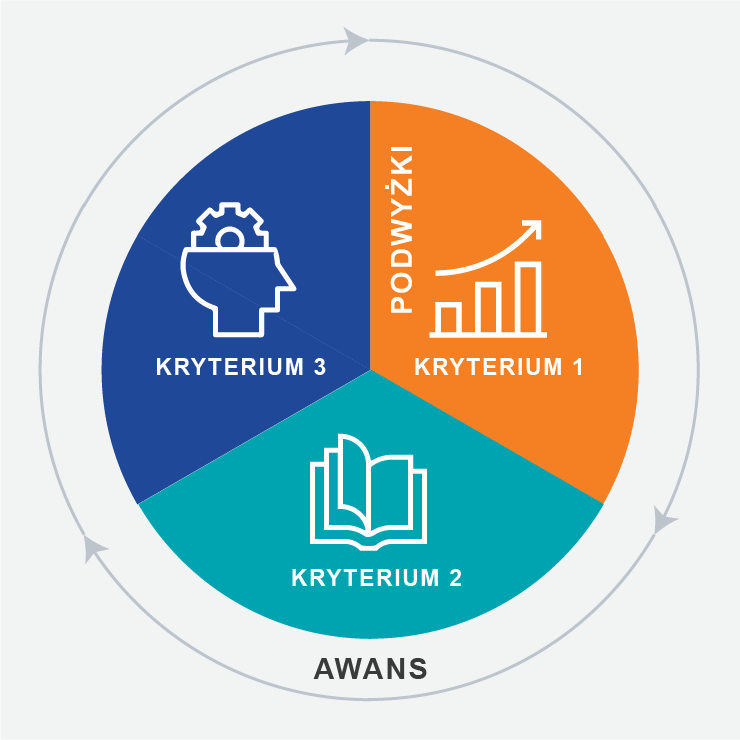 Obszary wpływające na przyznawanie awansów (3 kryteria)
